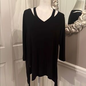 Sympli Elegant Black Women's Top